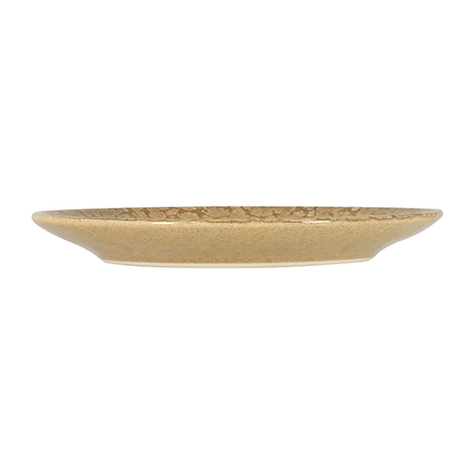 Lot de 6 assiettes à dessert 20cm en grès jaune  NATURA