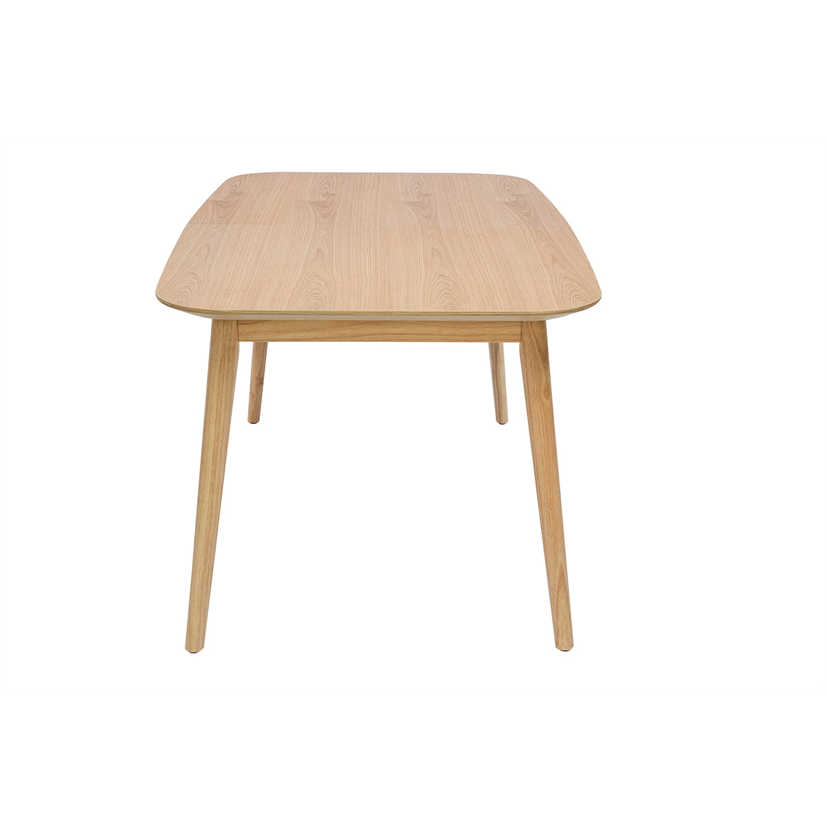 Table extensible rallonges intégrées rectangulaire en bois clair chêne L140-170 cm ANK