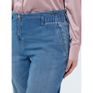 Fiorella Rubino - Jeans Balloon lavaggio washed - Azzurro