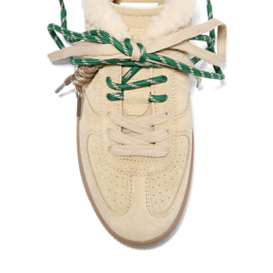 Zapatillas de Mujer Rebel Lab Sherpa en Beige D.Franklin