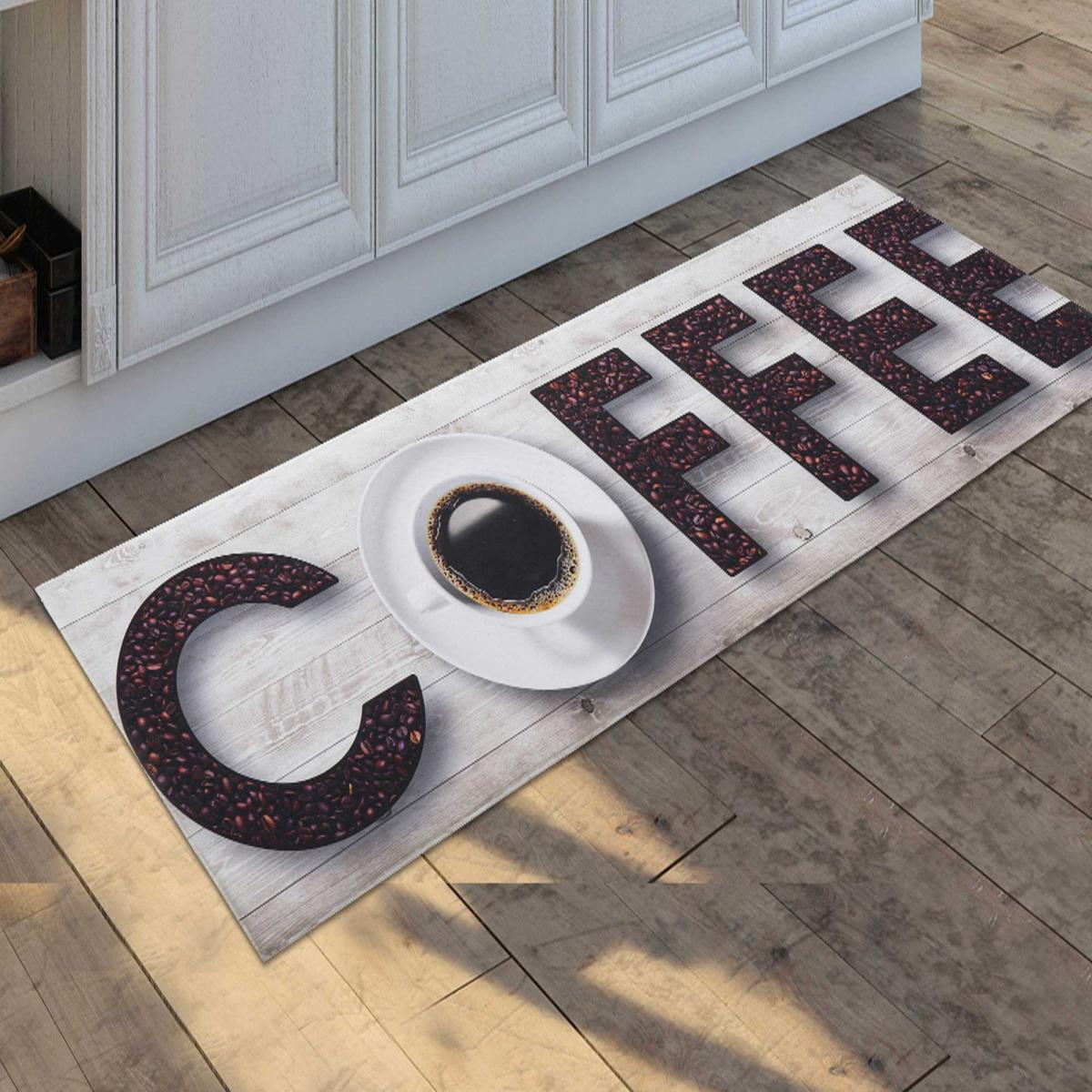 Tapis de cuisine en PVC motif fresque PIFU