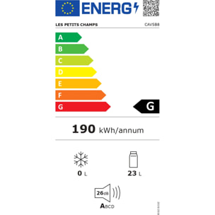 Vinoteca indipendiente 8 botellas CAVSB8 LES PETITS CHAMPS, 23L, negro