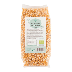 PLANETA HUERTO | Maíz para Palomitas ECO - Bolsa de 500 g de Maíz Ecológico Ideal para Preparar Palomitas Caseras