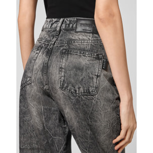 PHILIPP PLEIN Pantaloni in denim vestibilità loose ICONIC PLEIN