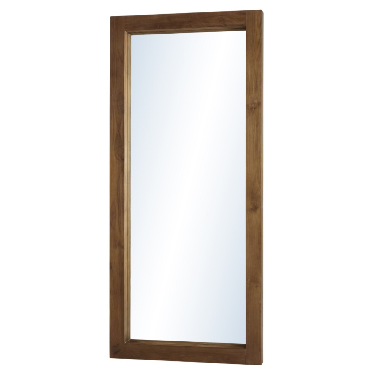 SIXTINE - Miroir rectangulaire marron 180x80cm bois teck