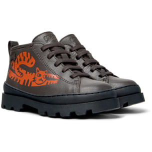 Botines - CAMPER Brutus - Gris - Cuero liso