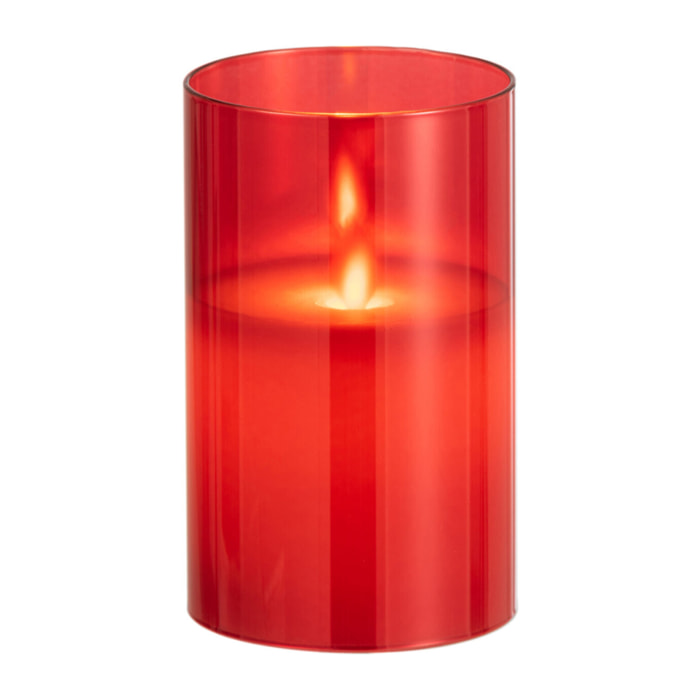 J-Line lampe Brillante - verre - rouge - small - LED