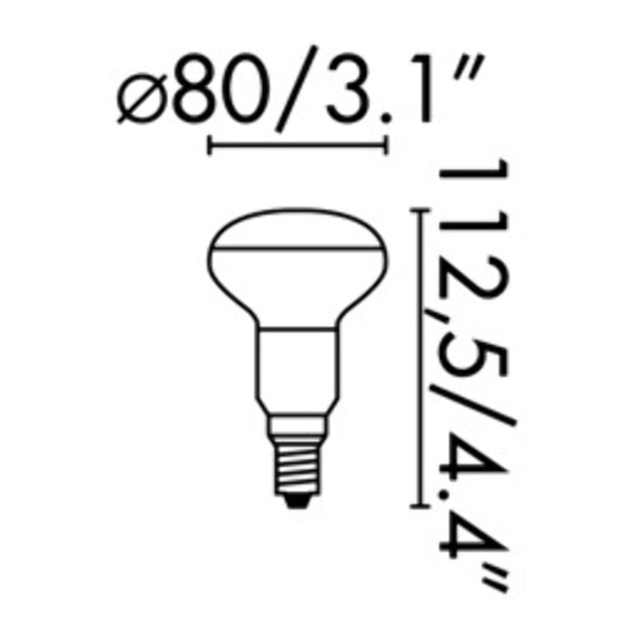 Ampoule R80 E27 12W LED 2700K