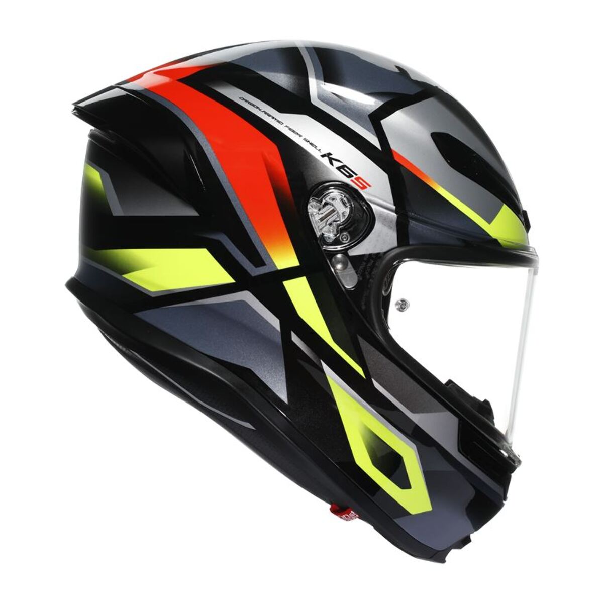 CASCO AGV K6 S AGV E2206 MPLK ERAZER BLACK/RED/YELLOW FLUO