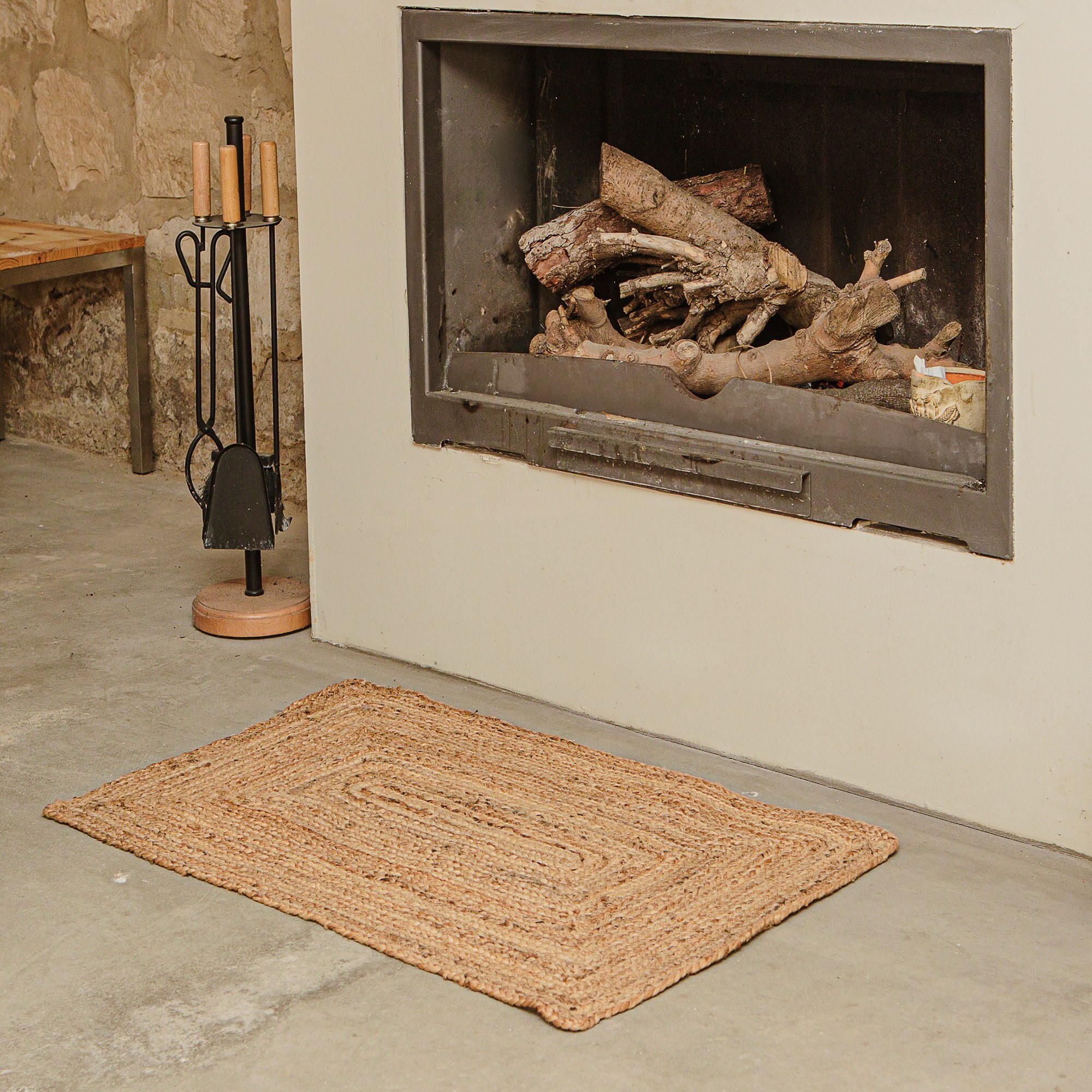 Alfombra de yute natural 60x90 cm scalpers home