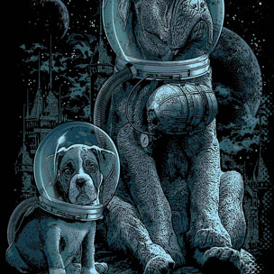 Affiche enfant la maison nous manquait  Affiche + cadre en bois - Chêne