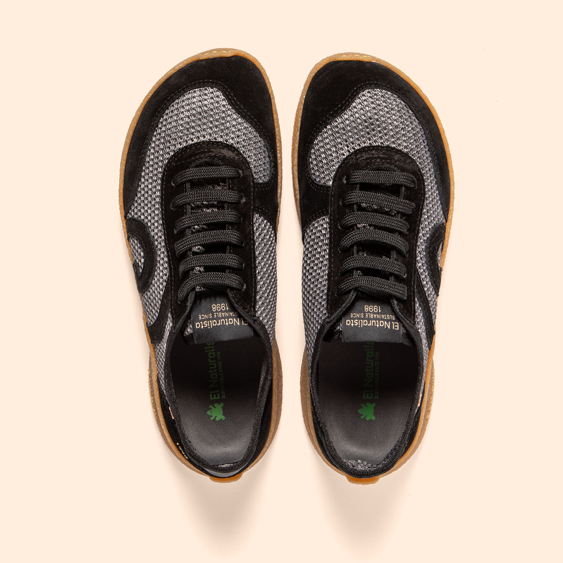 Zapatos N5435C MULTI MATERIAL BLACK/OROEL color Black