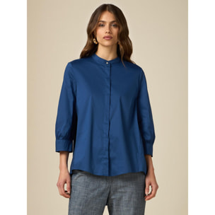 Oltre - Camicia over asimmetrica - Blu