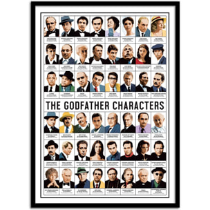 Affiche - The Godfather Characters - Olivier Bourdereau