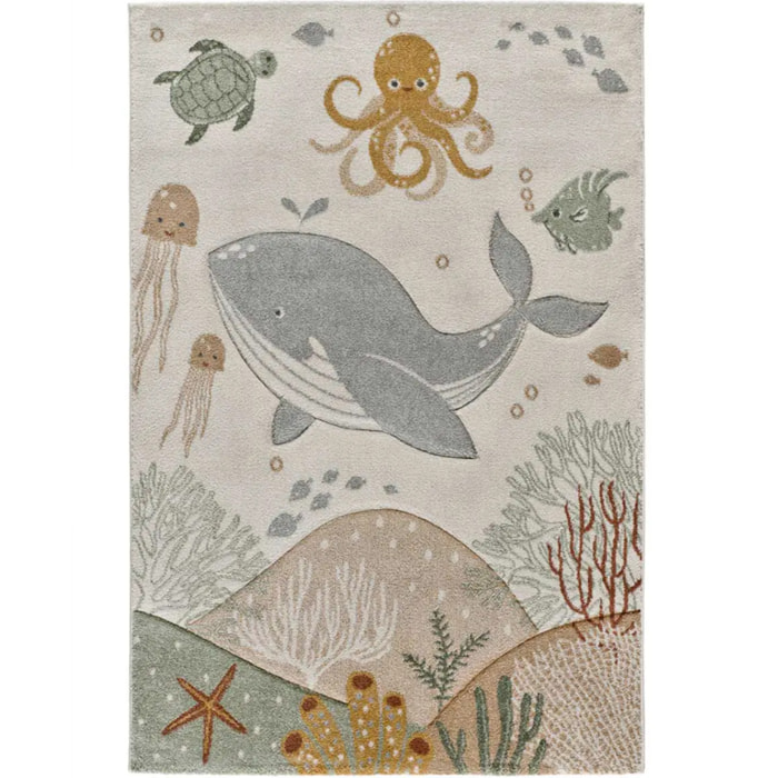 BALLOON Alfombra infantil fondo marino multicolor, 120x170 cm