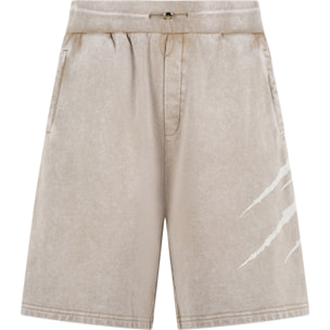 PLEIN SPORT Washed Shorts Crackle Scratch