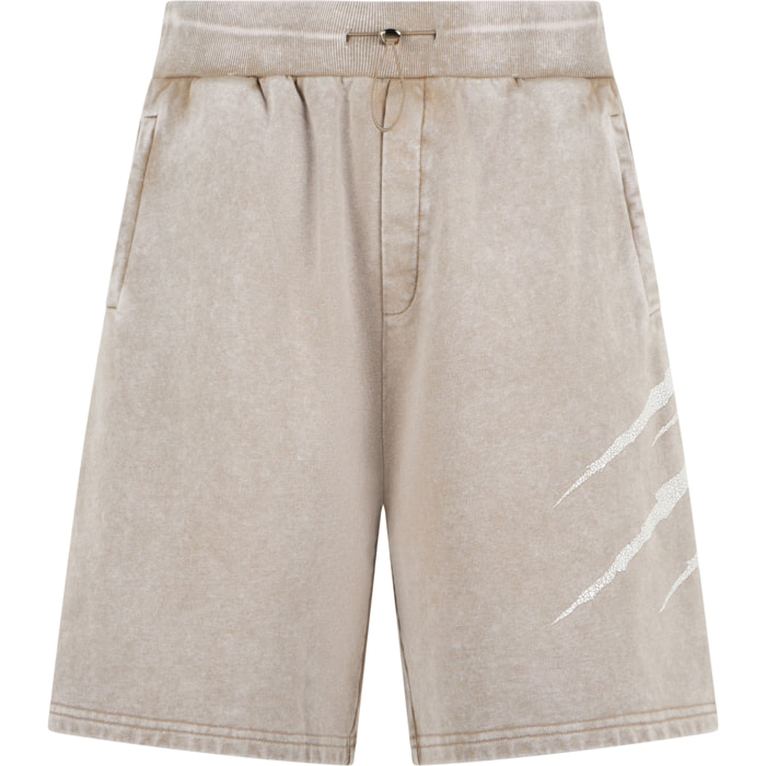 PLEIN SPORT Washed Shorts Crackle Scratch