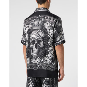 PHILIPP PLEIN Bowling Shirt Skull Dollar