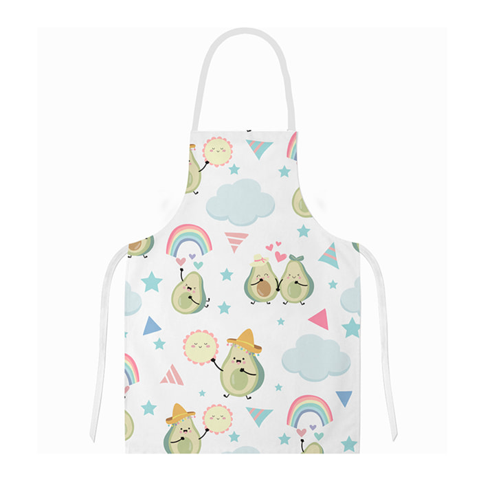 Grembiule regolabile design avocado 40x48 cm.
