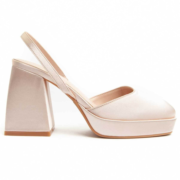 Zapato De Tacón - Beige - Altura: 10 Cm