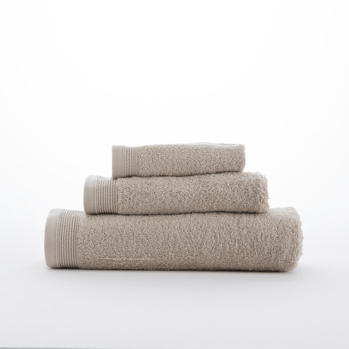 Set de 3 serviettes en coton 450 gr/m2 couleur Beige
