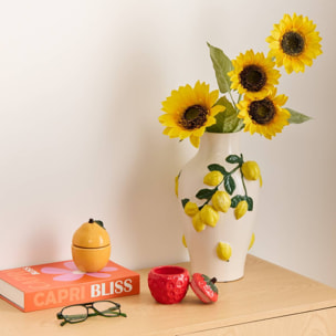 Vase Fruity Citrons 22,5x20x32,6cm Blanc