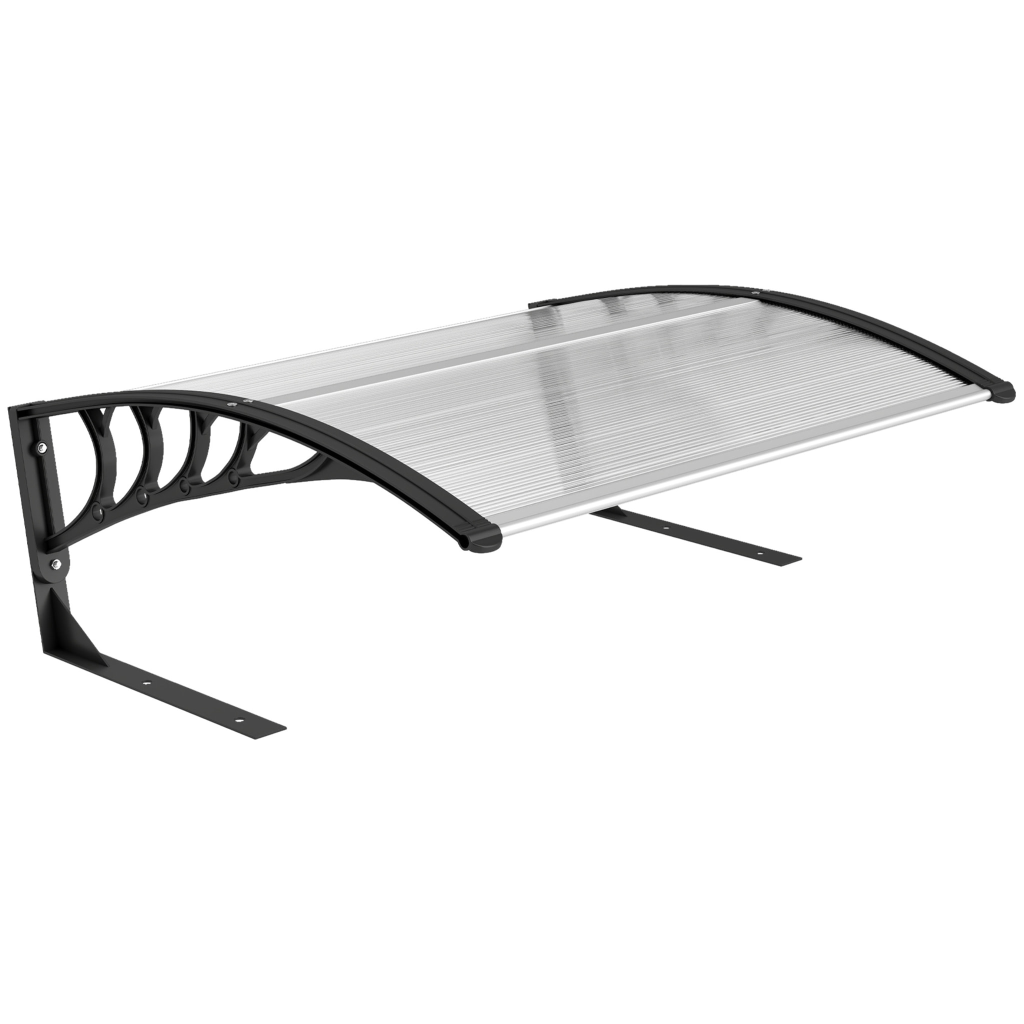 Marquise auvent robot-tondeuse - abri de jardin robot-tondeuse - noir transparent