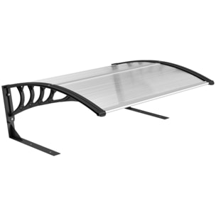 Marquise auvent robot-tondeuse - abri de jardin robot-tondeuse - noir transparent