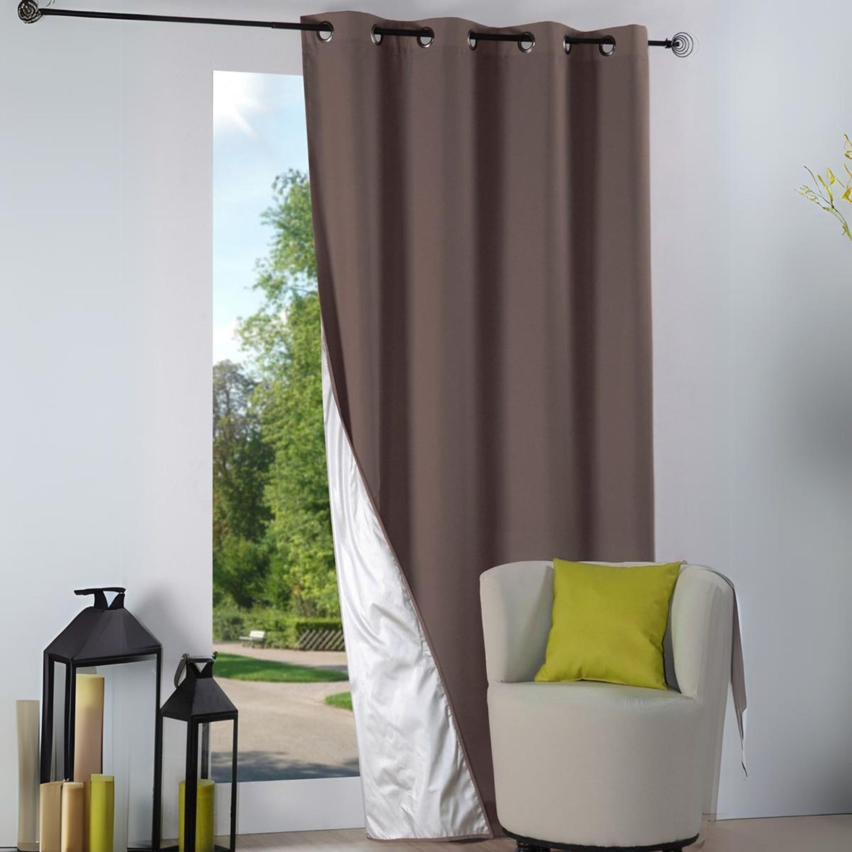 Rideau thermique été - Taupe