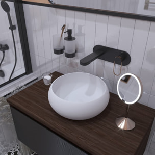 Swiss Aqua Technologies Feel lavabo à poser 36x36 cm mat sans trop-plein (SATUMFEEL3636M)