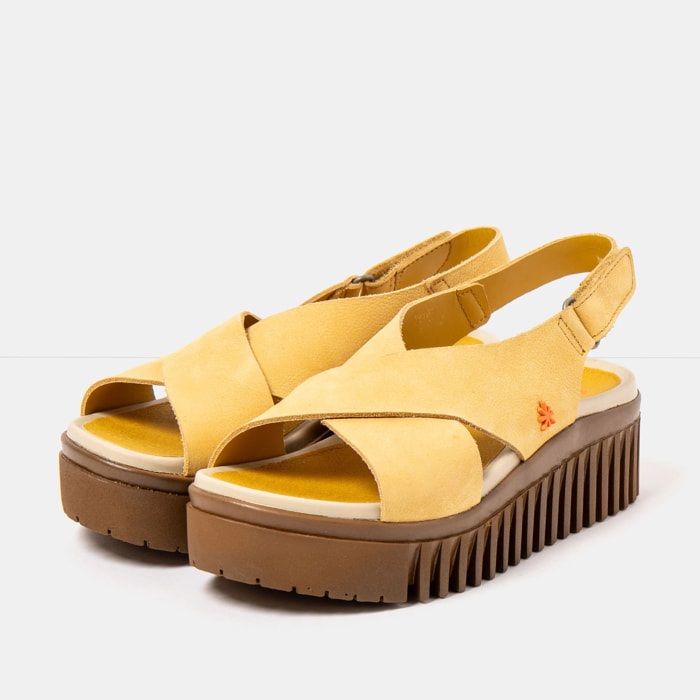 Sandalia de cuña 1574 NOBUCK HONEY-CARAMELO/BRIGHTON color Honey-caramelo