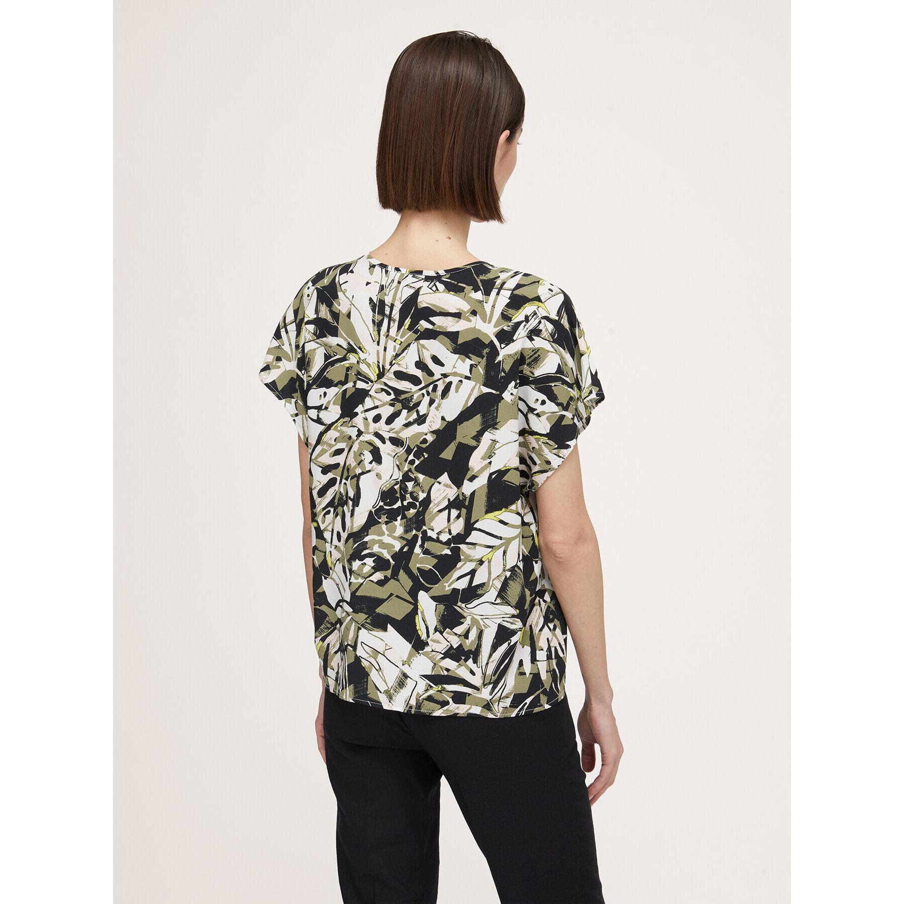 Motivi - Blusa con estampado de follaje - Verde