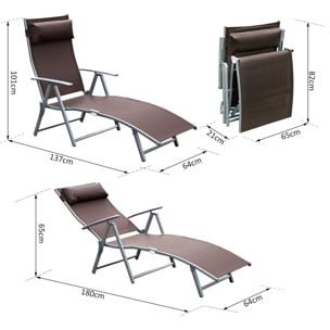 Transat inclinable multi-positions pliable