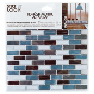 Sticker carrelage rectangulaire D25x25cm en PVC