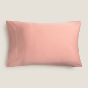 Funda de almohada de algodón punto Puntib color rosa claro Punto de algodón