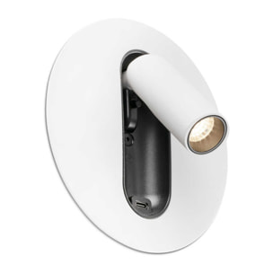 TIMIT USB C Lampada da parete lettore bianco
