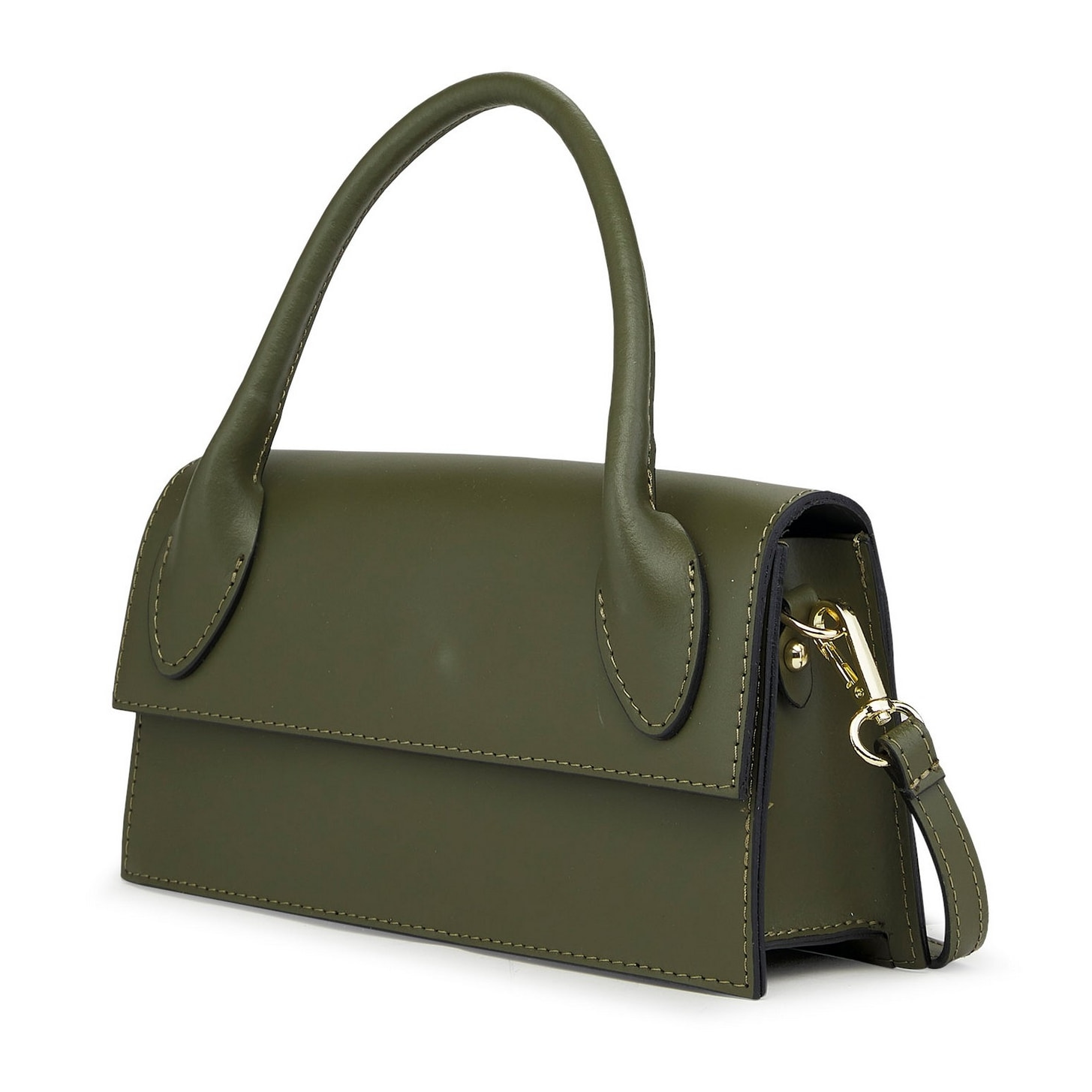 Borse Donna colore Verde-in pelle Made in Italy 22x18x8cm