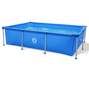 Piscina Fuoriterra Rettangolare con Struttura in Acciaio Avenli Cm 258x179x66 con Predisposizione Pompa Filtro