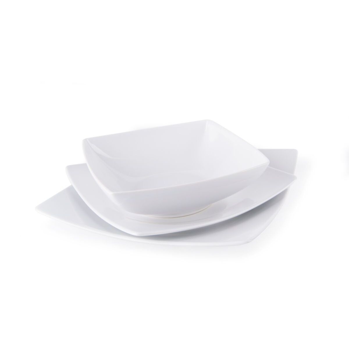 Service de table 18 pièces Excelsa – Shiny, Céramique Blanc