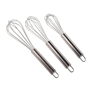 Lot de 3 fouets de cuisine en inox MSV