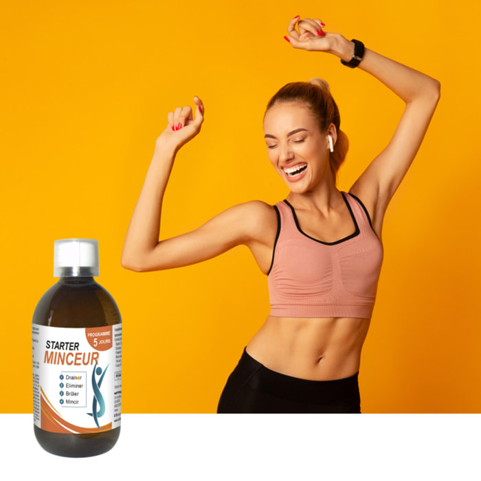 EFFINESS - Starter Minceur - Active l'élimination et l'amincissement - Détoxifie l'organisme - 13 extraits de plantes - Cure 5 jours - Flacon 250ml