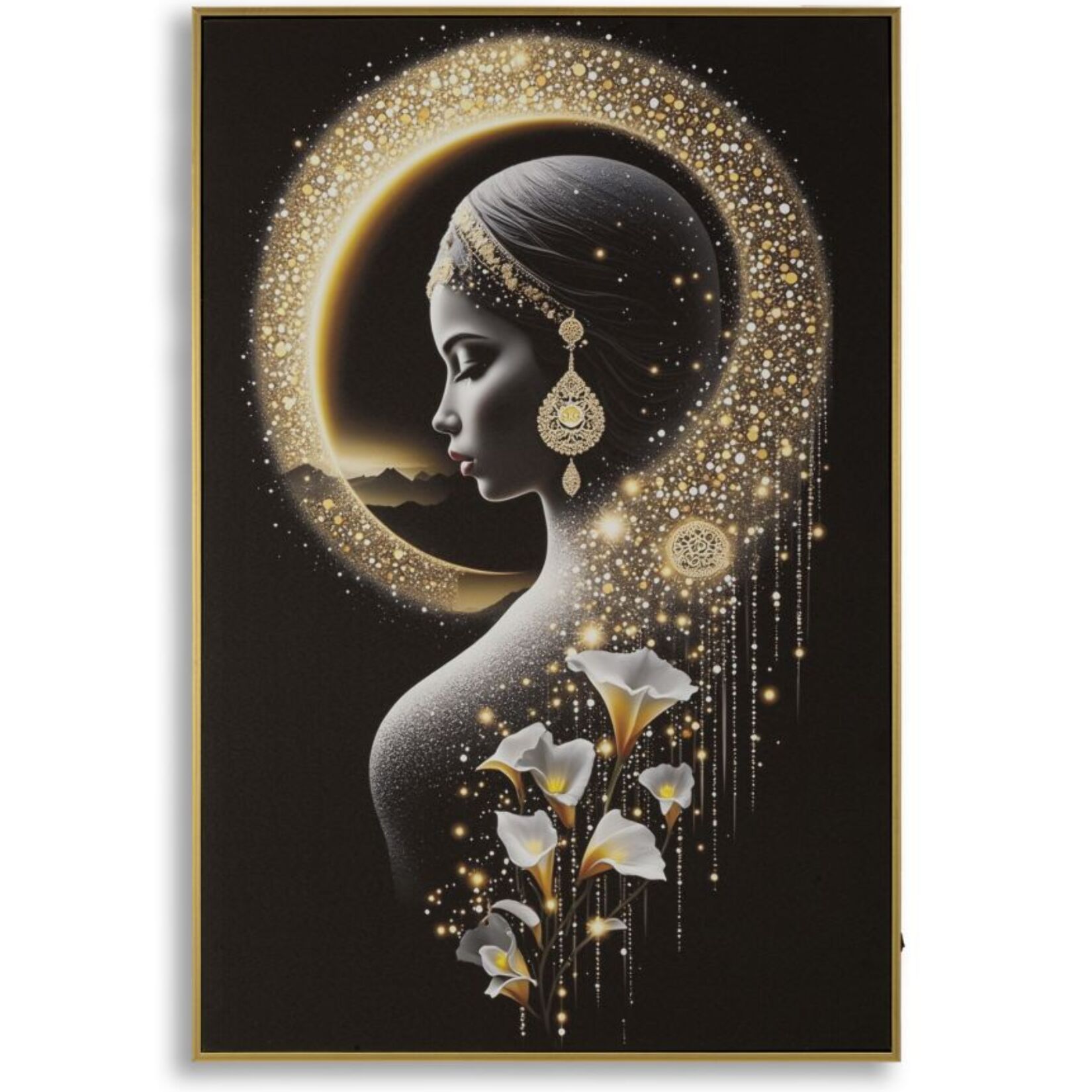 STAMPA C/LED SU TELA LACCATA C/CORNICE INDA CM 60X3,5
X90