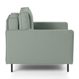 Charlie - fauteuil - pieds hauts - en tissu - Vert