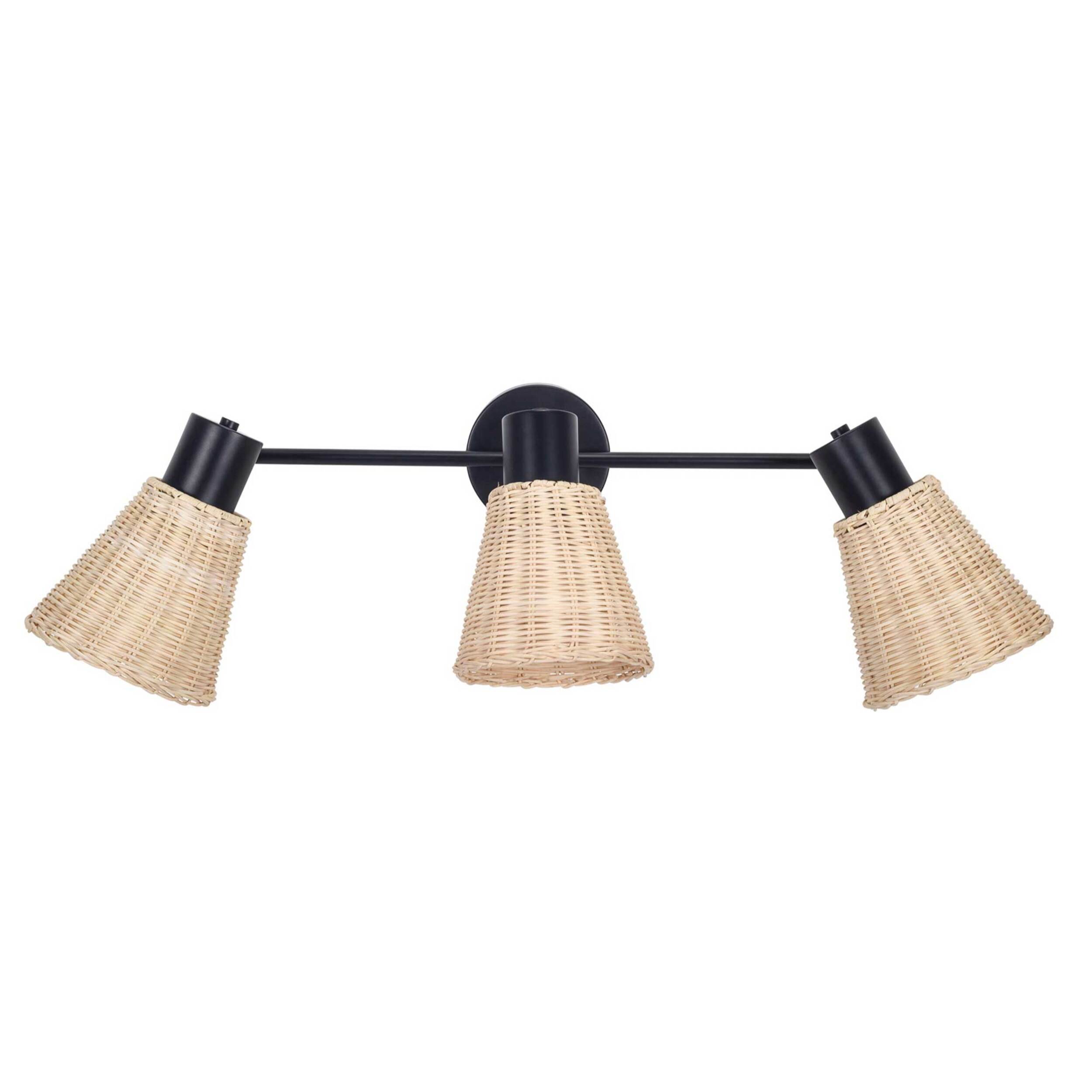 Forlight Nature plafón triple en color negro para bombilla E27