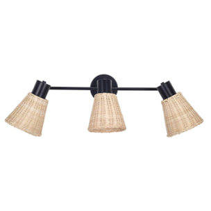 Forlight Nature plafón triple en color negro para bombilla E27
