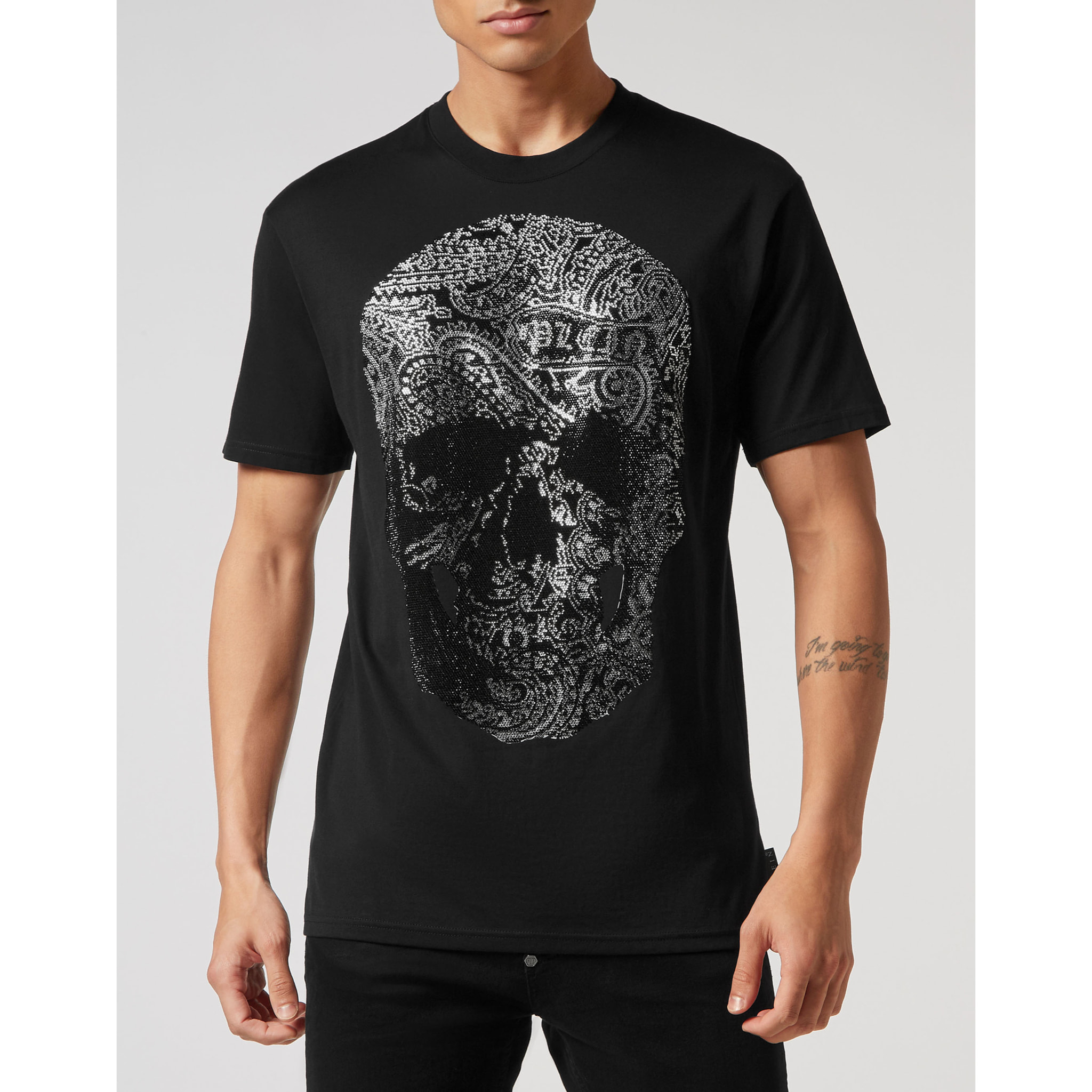 PHILIPP PLEIN Camiseta de cuello redondo y manga corta SKULL
