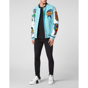 PHILIPP PLEIN Bomber de cuero HAWAII