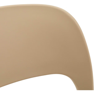 Set di 4 sedie SOUTH BEACH in polipropilene beige