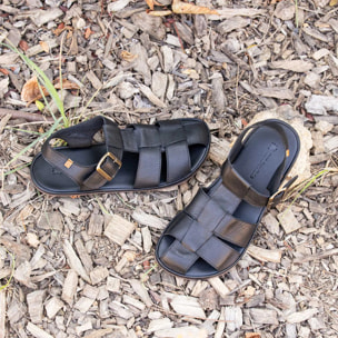 Sandalias N5681 SOFT NAPPA BLACK/ BARE SANDALS color Black