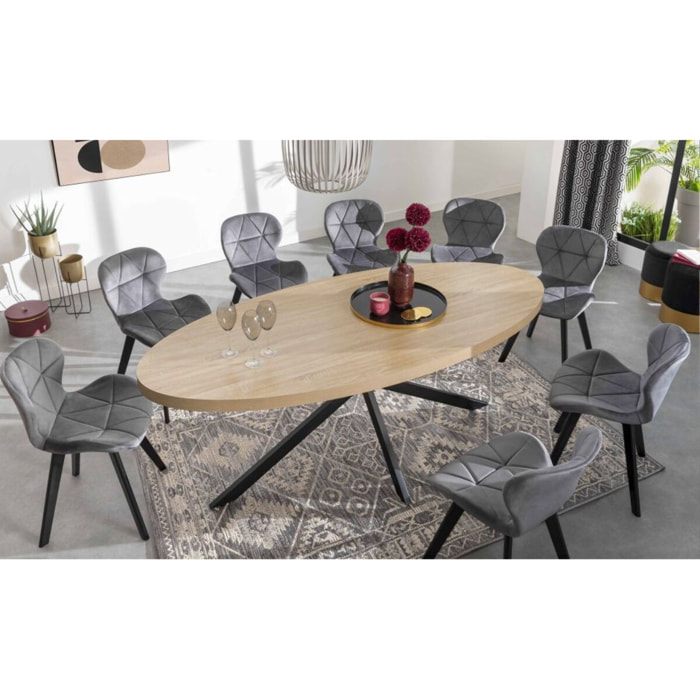 Table repas ovale pieds spider